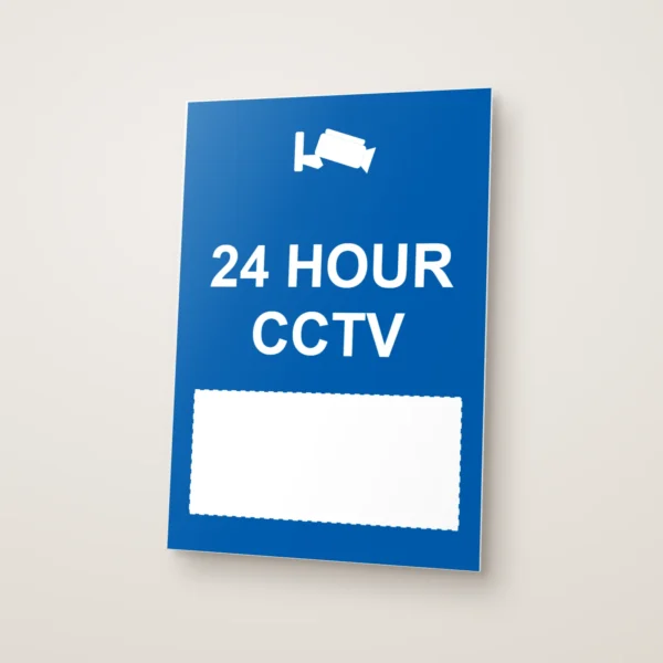 24 Hour CCTV Write-On Sign