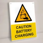 Caution Battery Charging Sign