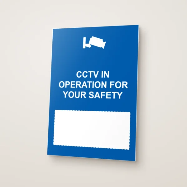 CCTV in Operation for Your Safety Write-On Sign