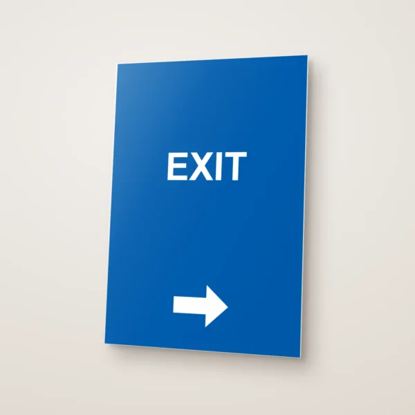 Exit Right Arrow Sign