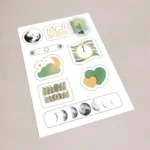 Periodic Inspection Labels (EICR): Printed custom shape stickers on a sheet