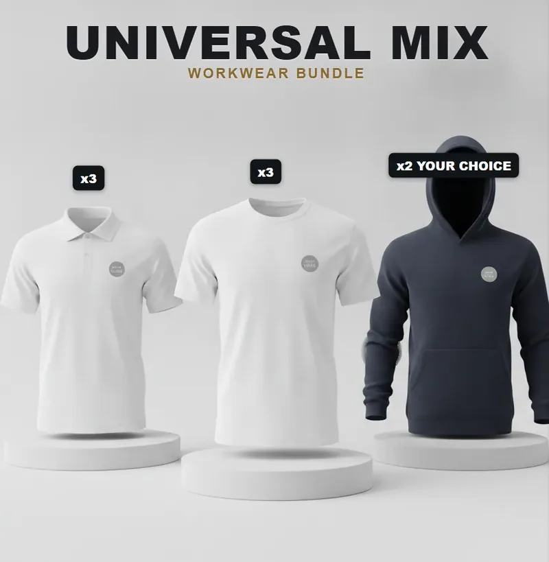 All-rounder pack: the garments in the kit, each with a logo